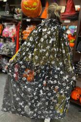Beysüs Halloween Cadılar Bayramı Pelerin Yetişkin Gümüş - 5