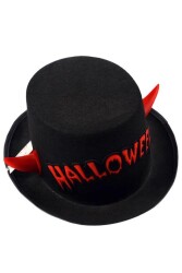 Beysüs Halloween Cadılar Bayramı Şapka Siyah Halloween Yazılı - 6