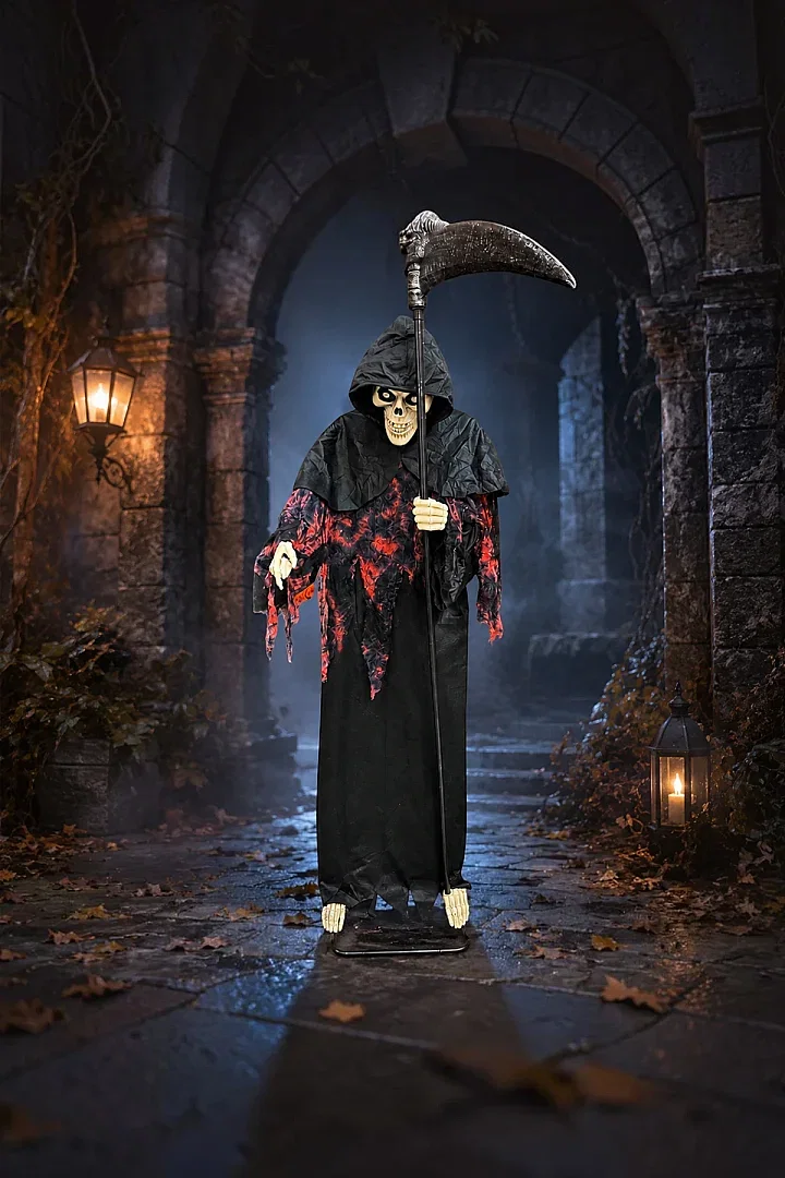 Halloween Cadılar Bayramı Ses ve Sensörlü Azrail - 1