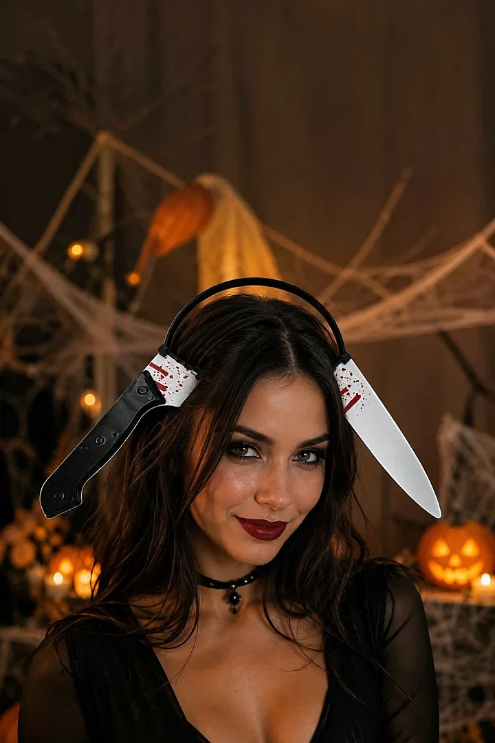 Halloween Cadılar Bayramı Tac Bıçak Görünümlü - 1