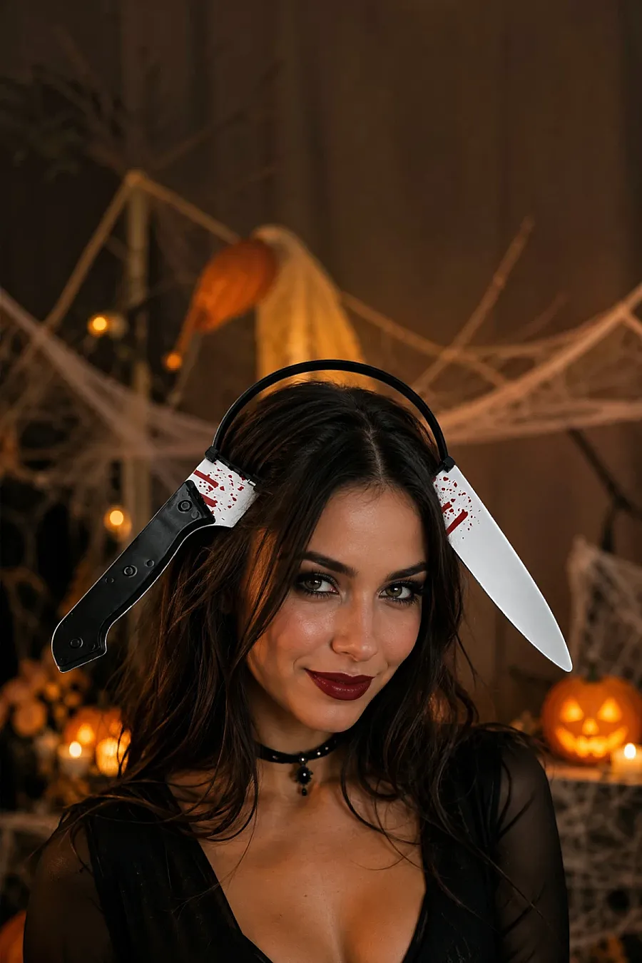 Halloween Cadılar Bayramı Tac Bıçak Görünümlü - 1
