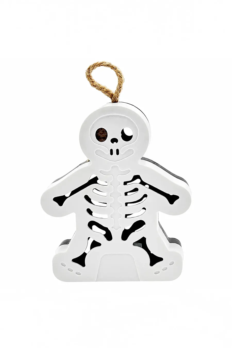 Halloween Işıklı Masa Süsü İskelet Çift Taraflı Siyah Beyaz - 4