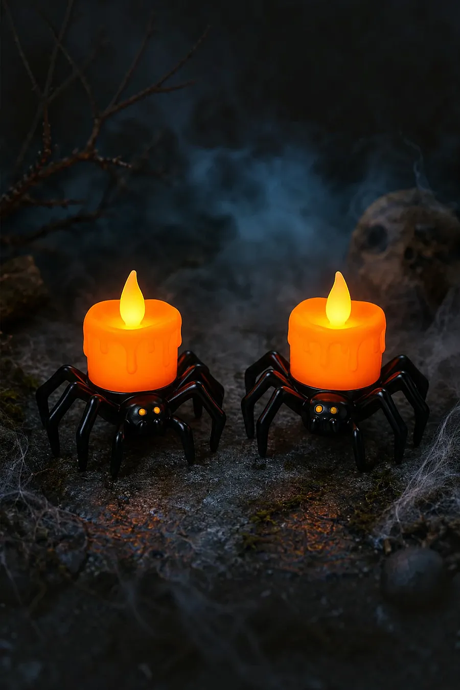 Halloween Işıklı Örümcek 2 li - 2