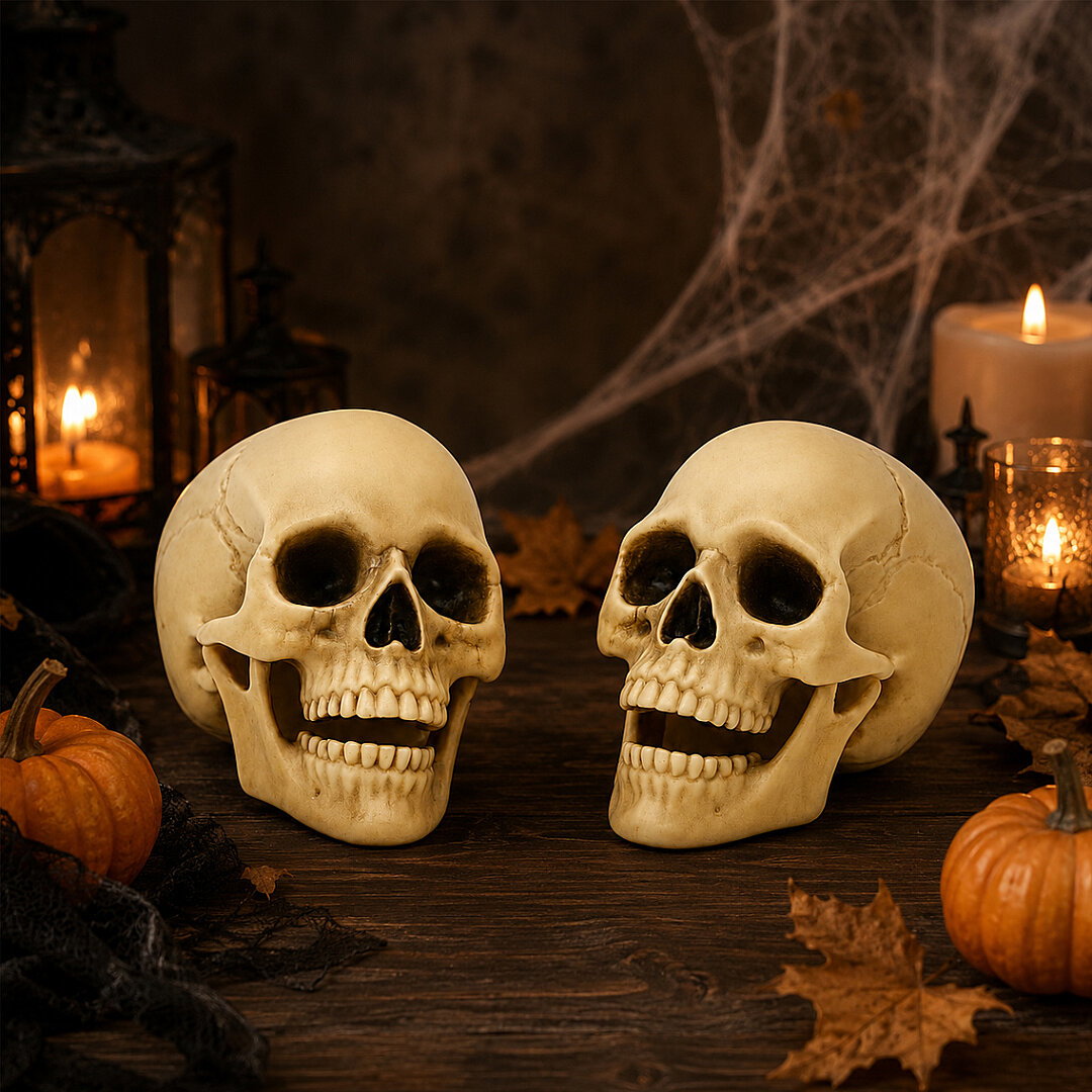 Halloween Kuru Kafa İkili Beyaz - 4