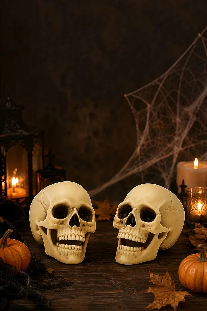 Halloween Kuru Kafa İkili Beyaz - 2