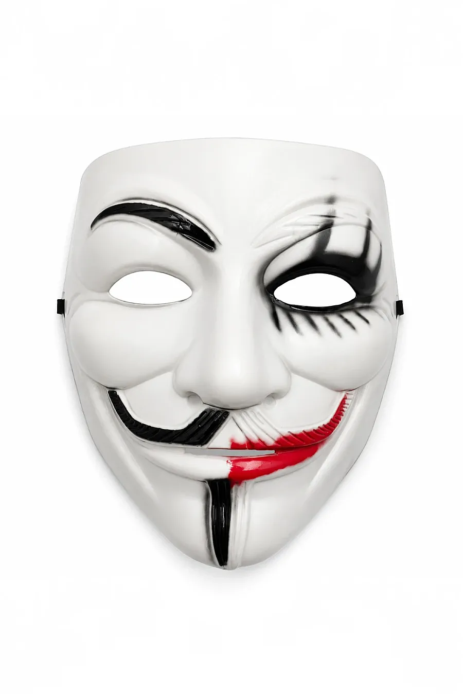 Halloween Maske Vendetta Kırmızı Beyaz Bys0005 - 2