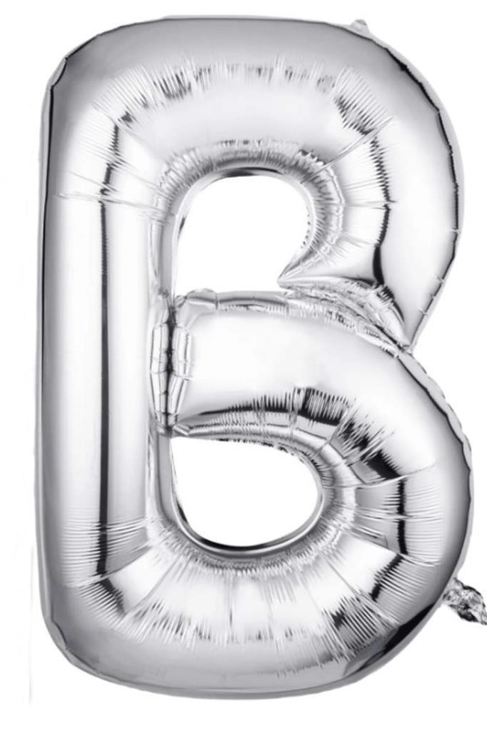 Beysüs Harf Folyo Balon Gümüş B Harf 40 İnç - 1