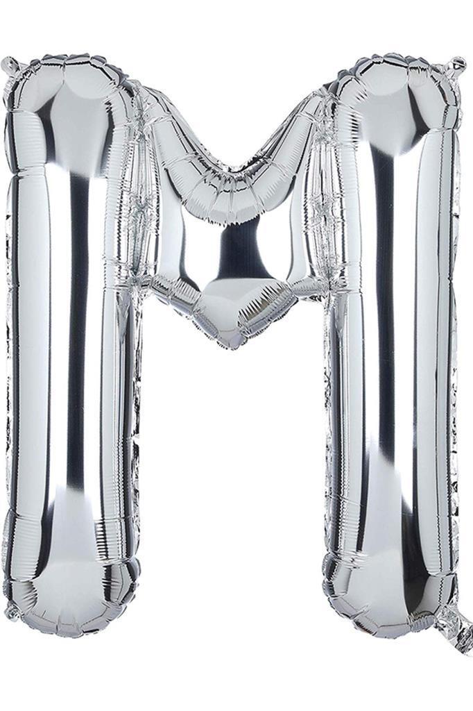 Beysüs Harf Folyo Balon Gümüş M Harf 40 İnç - 1