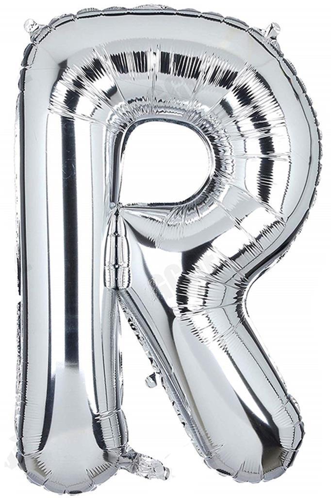Beysüs Harf Folyo Balon Gümüş R Harf 40 İnç - 1