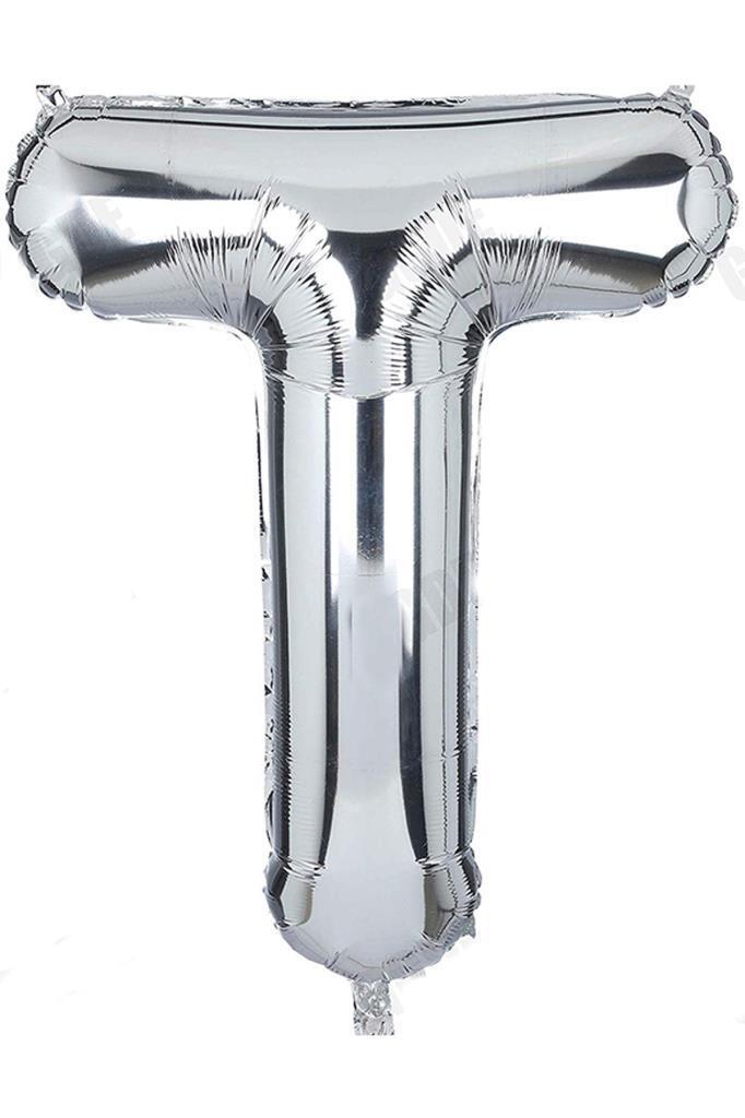 Beysüs Harf Folyo Balon Gümüş T Harf 40 İnç - 1