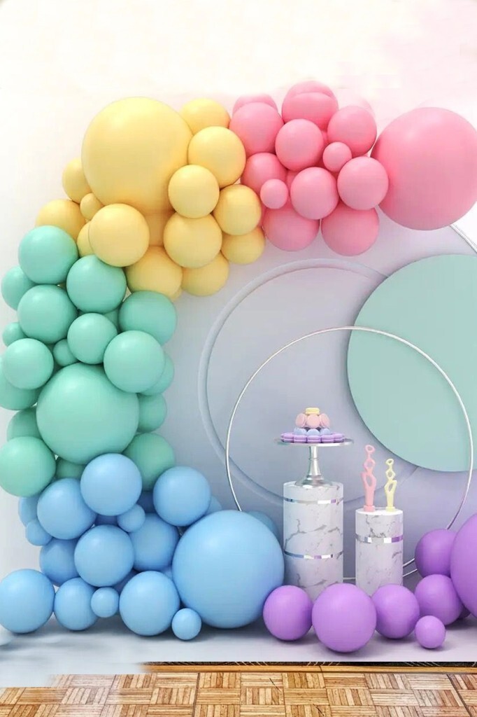 BeySüS Karışık Makaron Balon 20 adet 12inç - 7