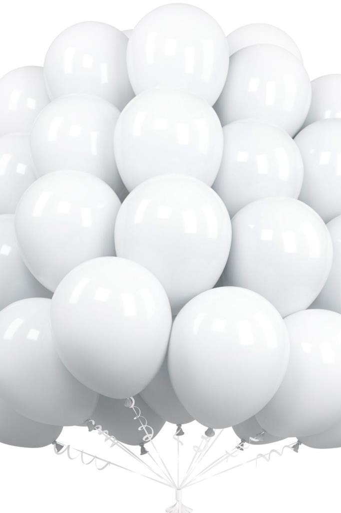 Beysüs Kırmızı Kalpli ve Beyaz Şeffaf Lateks Balon Seti - 4