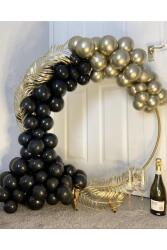 Beysüs Krom Gold Pastel Siyah Balon Zinciri 100 Adet - 1