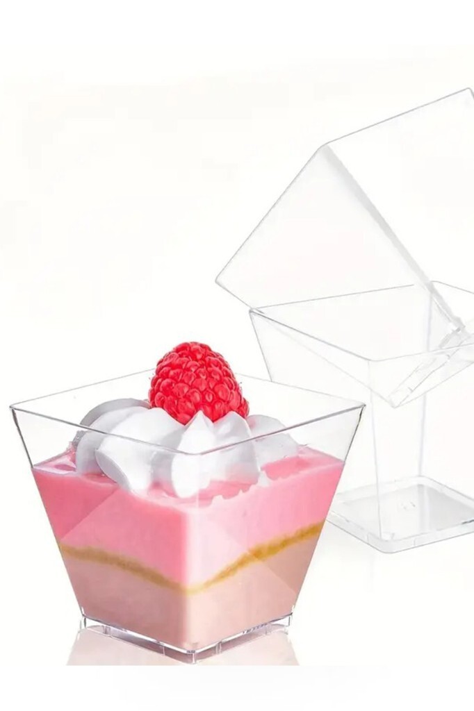 Beysüs Kübik Prizma Kase Mika Kapaksız Sunum Kabı 40'lı 200 CC - 3