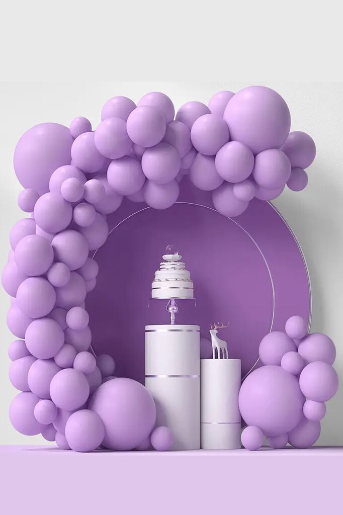 Beysüs Lila Makaron Balon 20 adet 12inç - 2