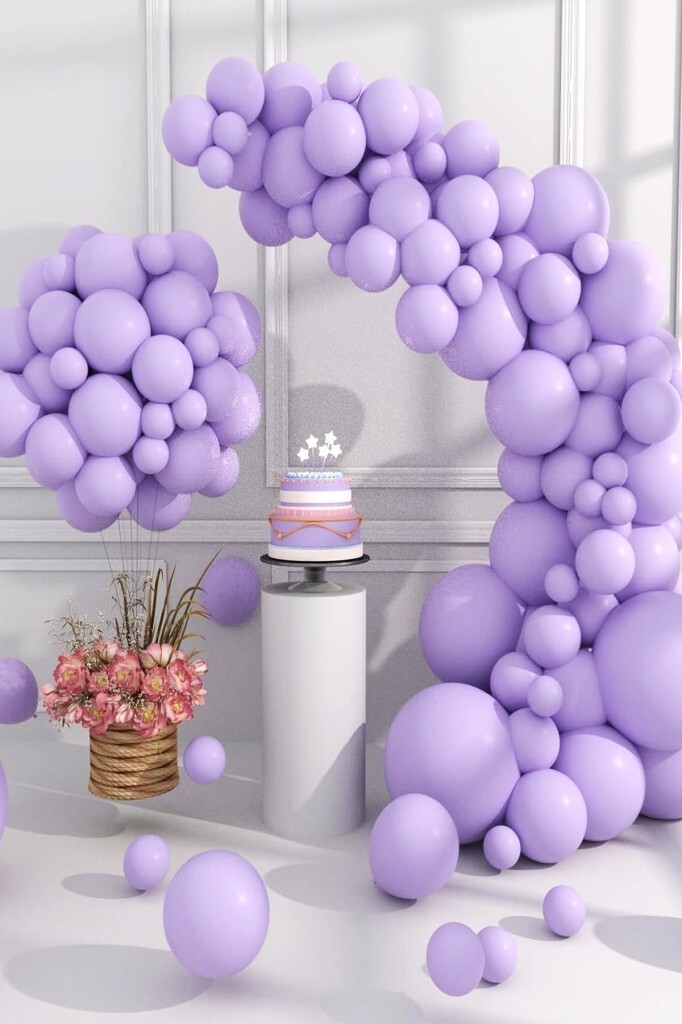 Beysüs Lila Makaron Balon 20 adet 12inç - 6