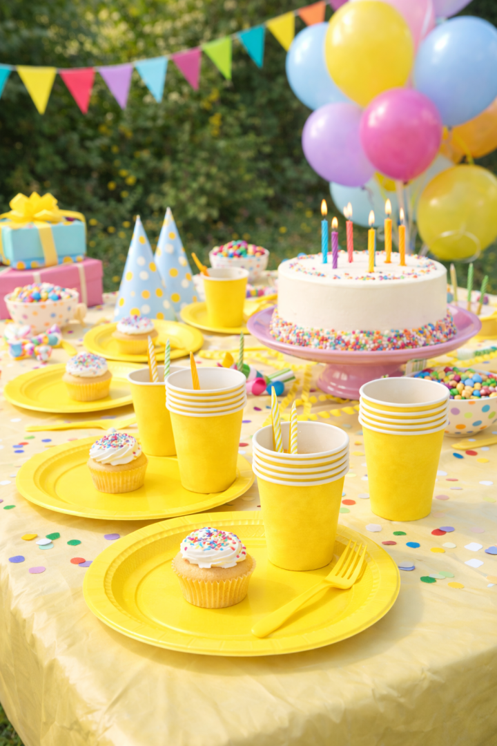 Beysüs Makaron Sarı 8'Li Tabak Bardak Set - 4