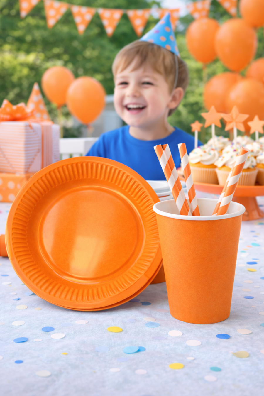 Beysüs Makaron Turuncu 8'Li Tabak Bardak Set - 2