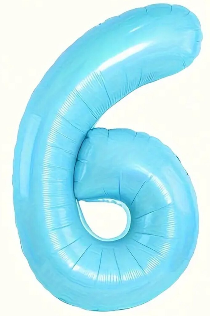 Beysüs Mavi 6 Rakam Folyo Balon 80 cm - 1