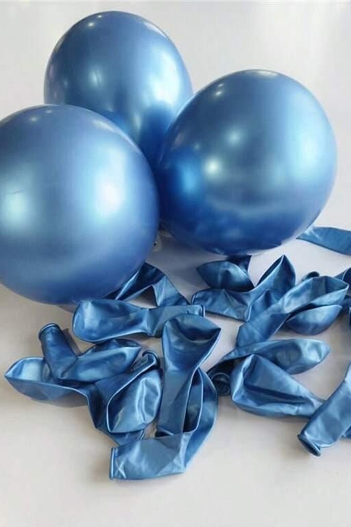 Beysüs Mavi Krom Balon 7 adet 12inç - 3
