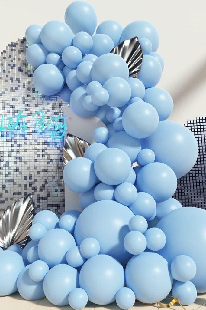 Beysüs Mavi Makaron Balon 20 adet 12inç - 5