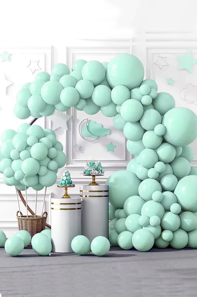 Beysüs Mint Yeşili Makaron Balon 20 adet 12inç - 3
