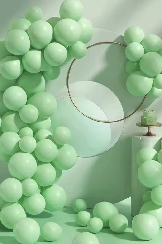 Beysüs Mint Yeşili Makaron Balon 20 adet 12inç - 4