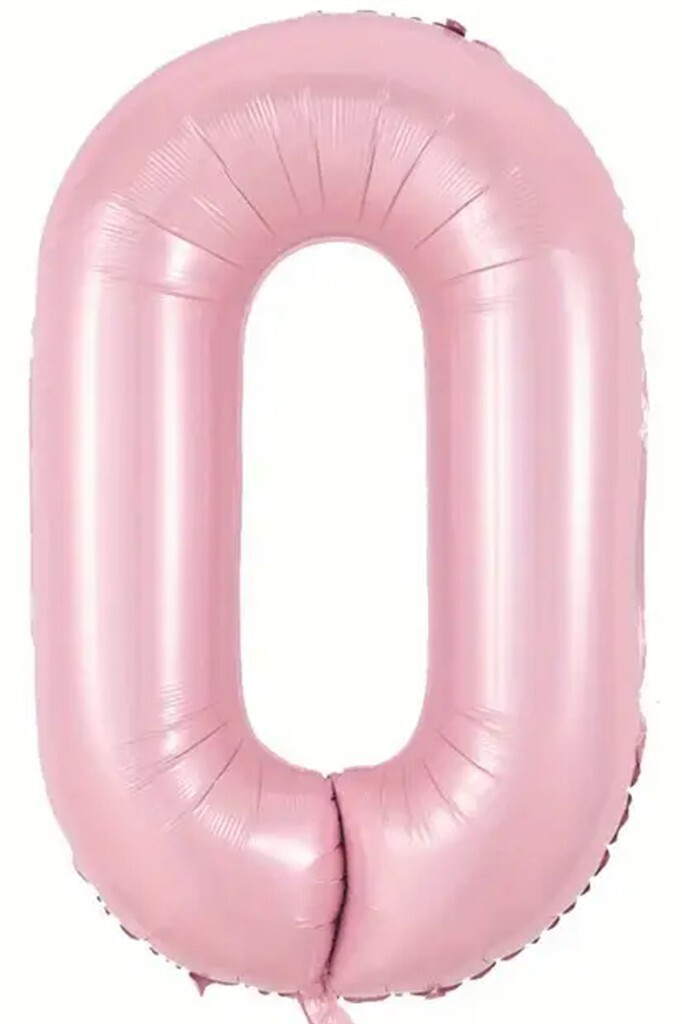 Beysüs Pembe 0 Rakam Folyo Balon 80 cm - 1