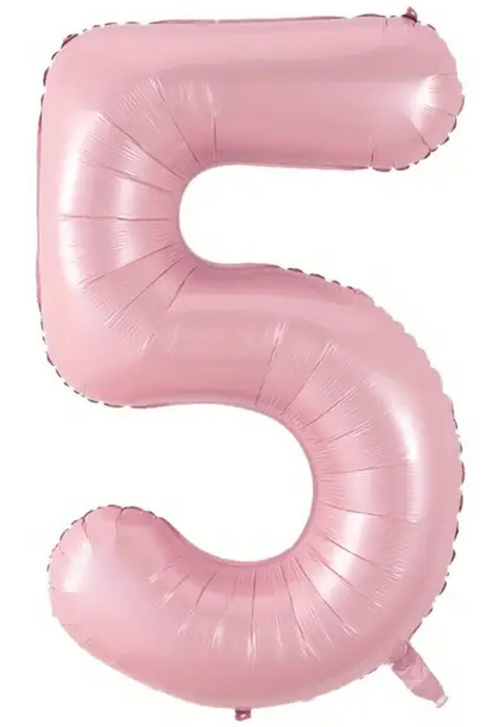 Beysüs Pembe 5 Rakam Folyo Balon 80 cm - 1