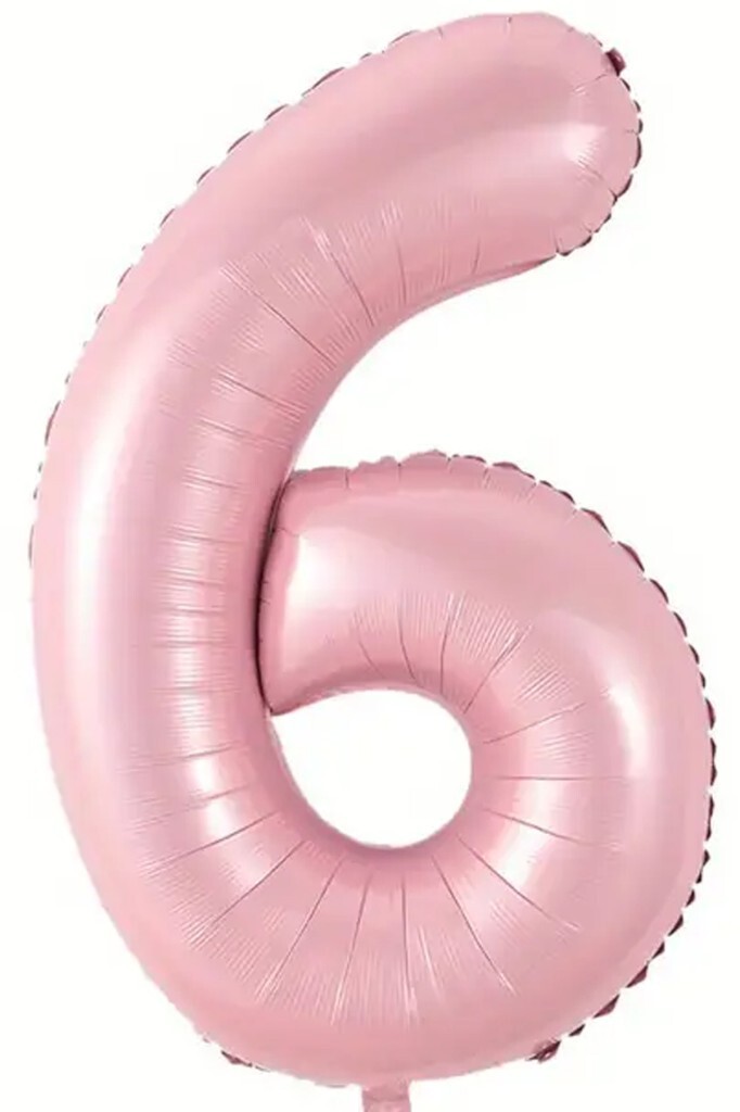 Beysüs Pembe 6 Rakam Folyo Balon 80 cm - 1