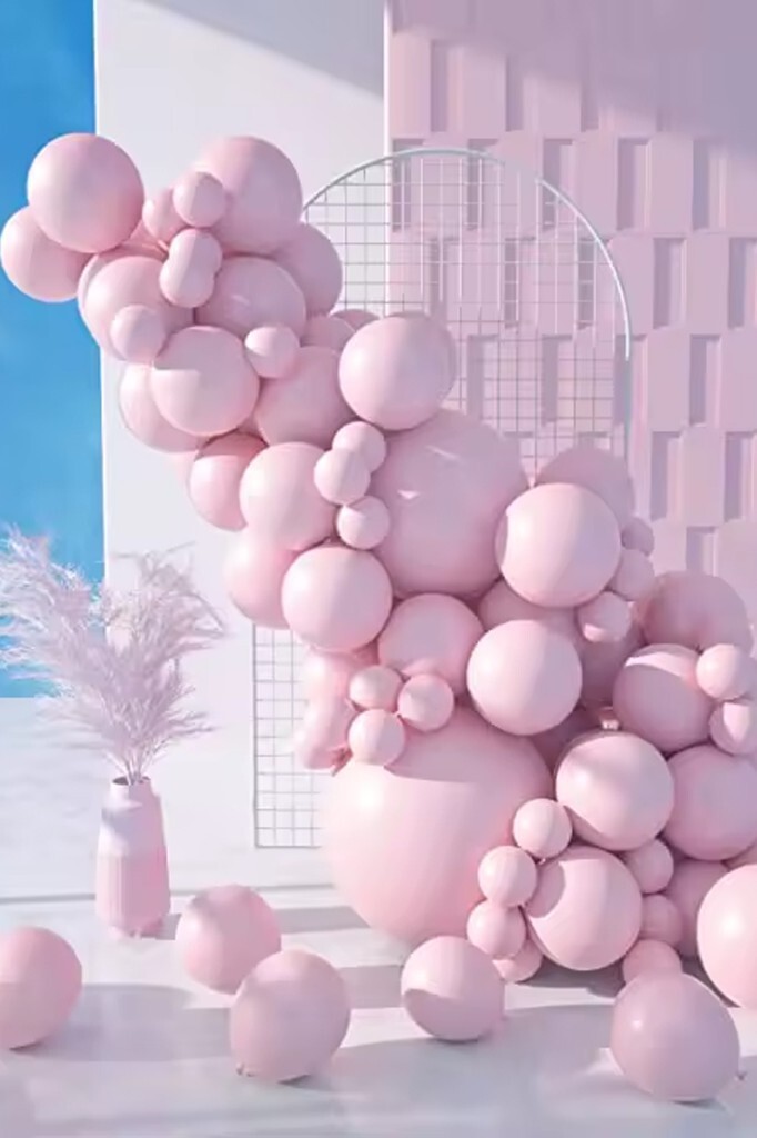 Beysüs Pembe Makaron Balon 20 adet 12inç - 8