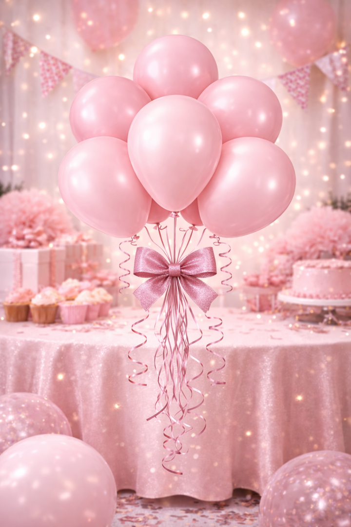 Beysüs Pembe Makaron Balon Soft Pastel Doğum Günü Balonu 10 Adet - 2