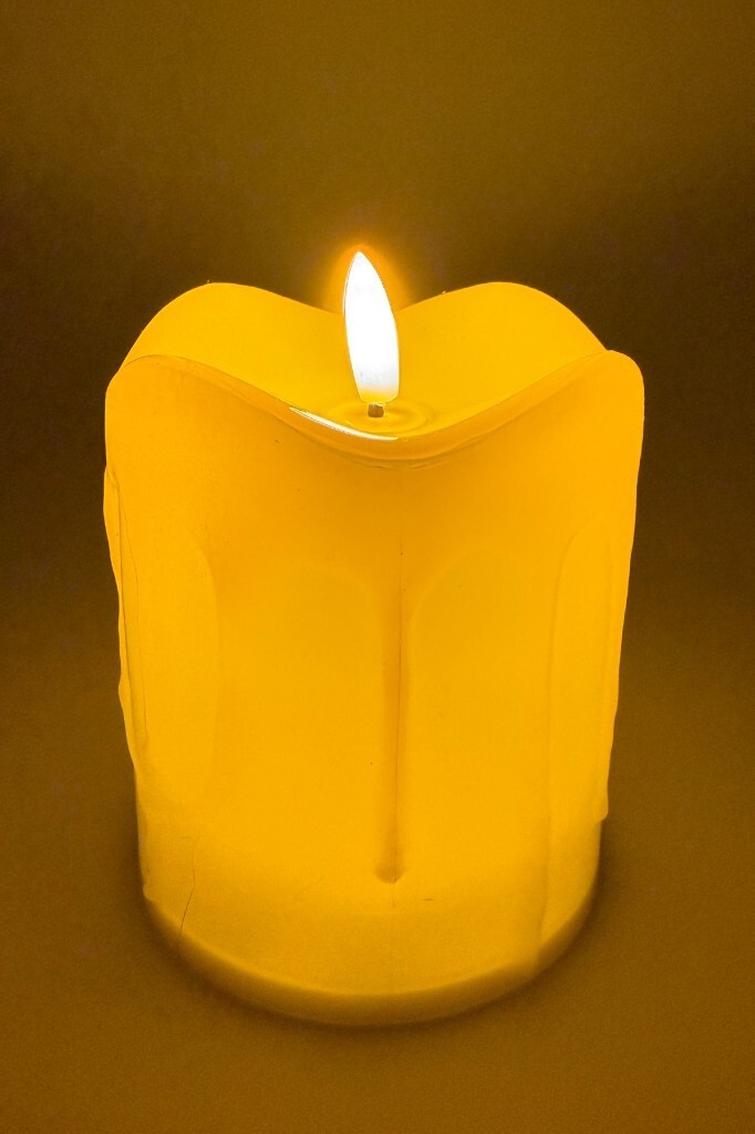 Beysüs Pilli Led Mum Kalın 10 cm - 3