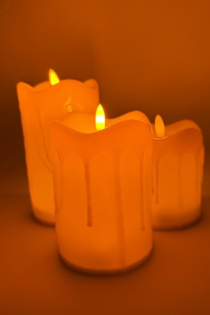 Beysüs Pilli Led Mum Kalın 15 cm - 4