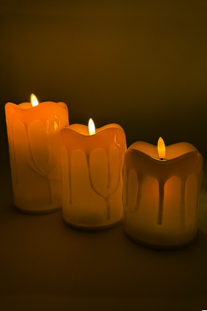 Beysüs Pilli Led Mum Kalın 15 cm - 5