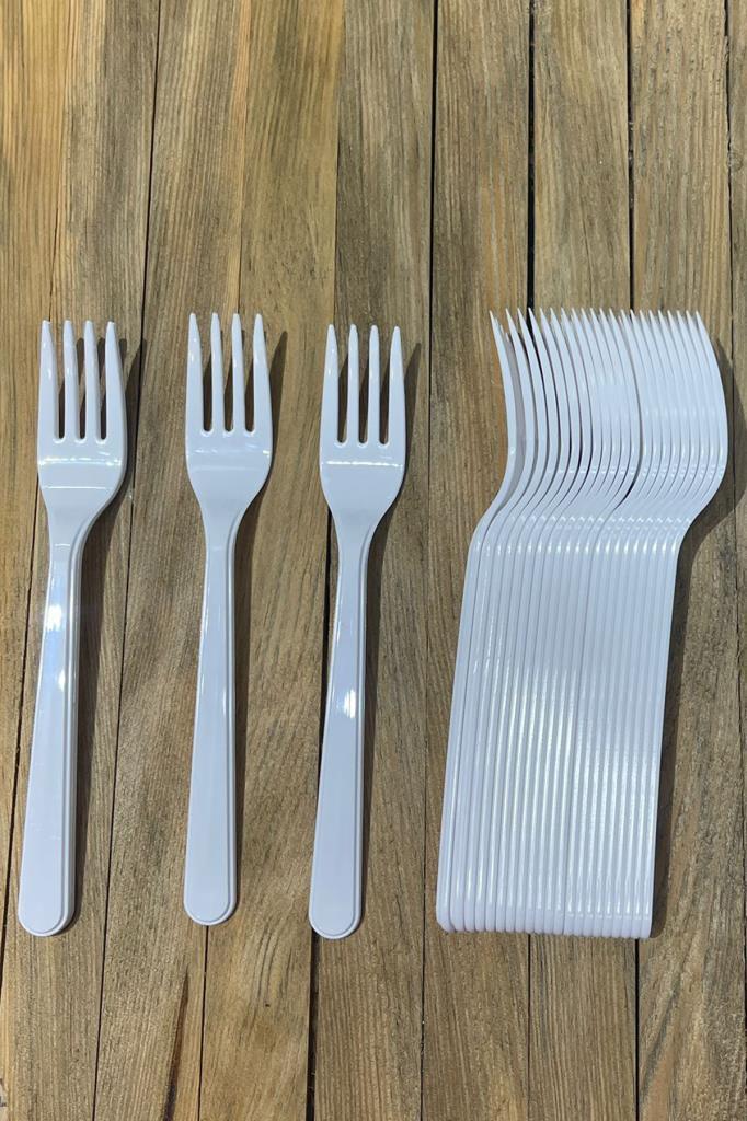 Beysüs Plastik Çatal Parti Çatal Beyaz - 1