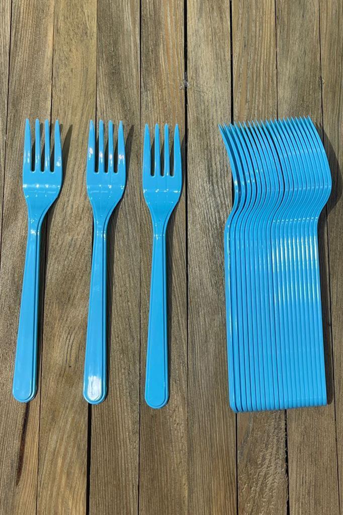 Beysüs Plastik Çatal Parti Çatal Turkuaz - 1