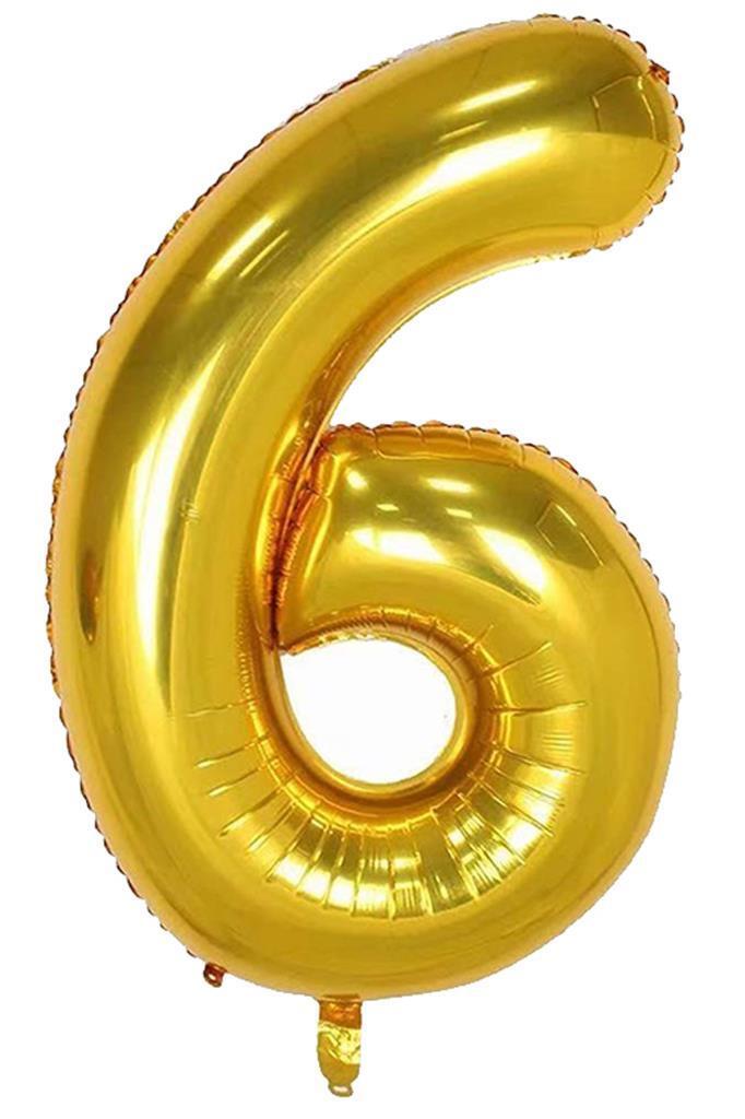 Beysüs Rakam Folyo Balon Gold 6 Rakam 40 İnç - 1