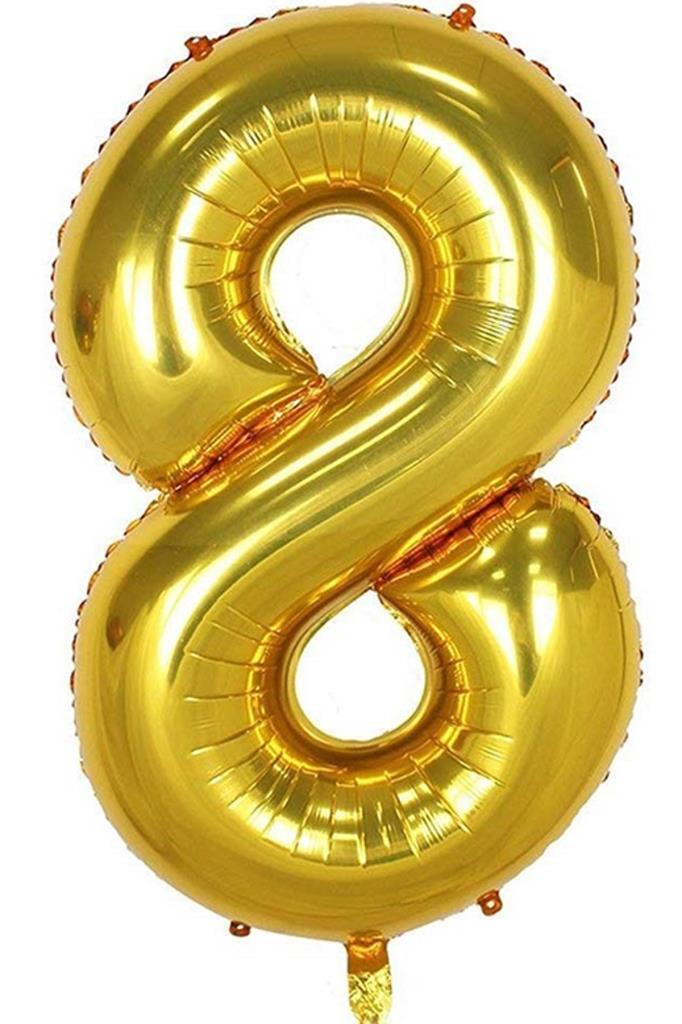 Beysüs Rakam Folyo Balon Gold 8 Rakam 40 İnç - 1