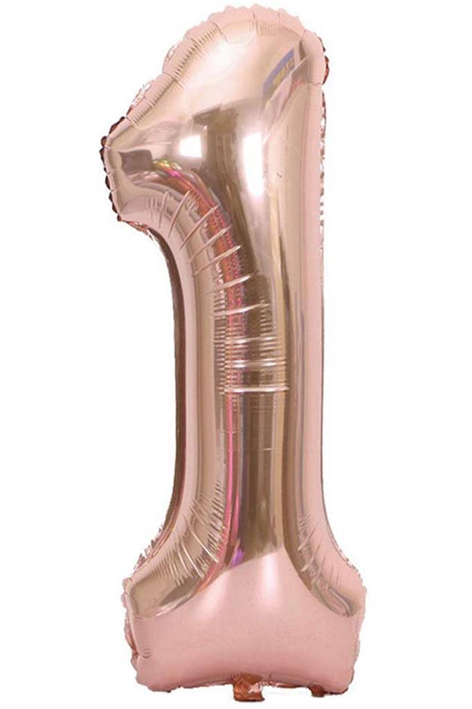 Beysüs Rakam Folyo Balon Rosegold 1 Rakam 40 İnç - 1
