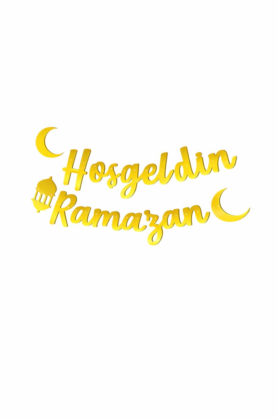 Beysüs Ramazan Ayı Banner Afiş Hoş Geldin Ramazan Elyazısı Gold - 2