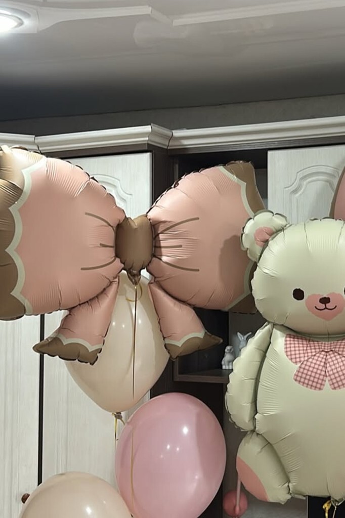 Beysüs Retro Fiyonk Folyo Balon Pembe - 5