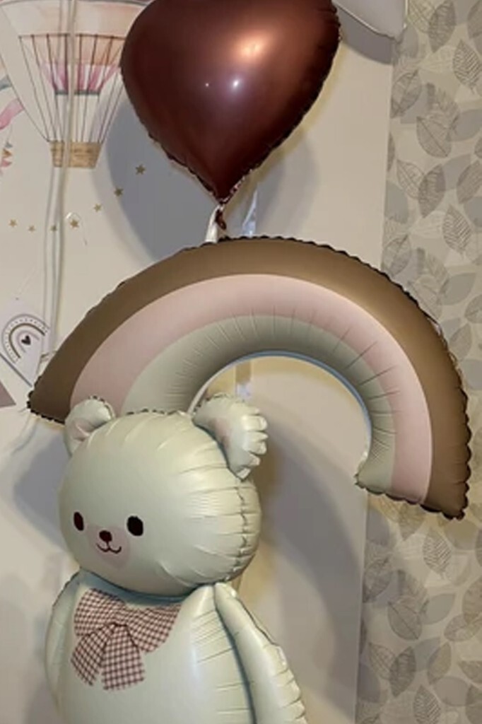 Beysüs Retro Gökkuşağı Folyo Balon Pembe - 2