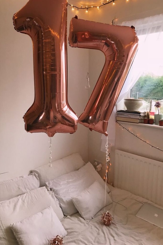 BeySüS Rosegold 17 Rakam Folyo Balon 80 cm - 2
