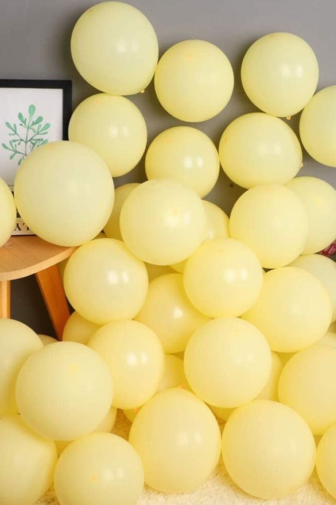 Beysüs Sarı Makaron Balon 20 adet 12inç - 3