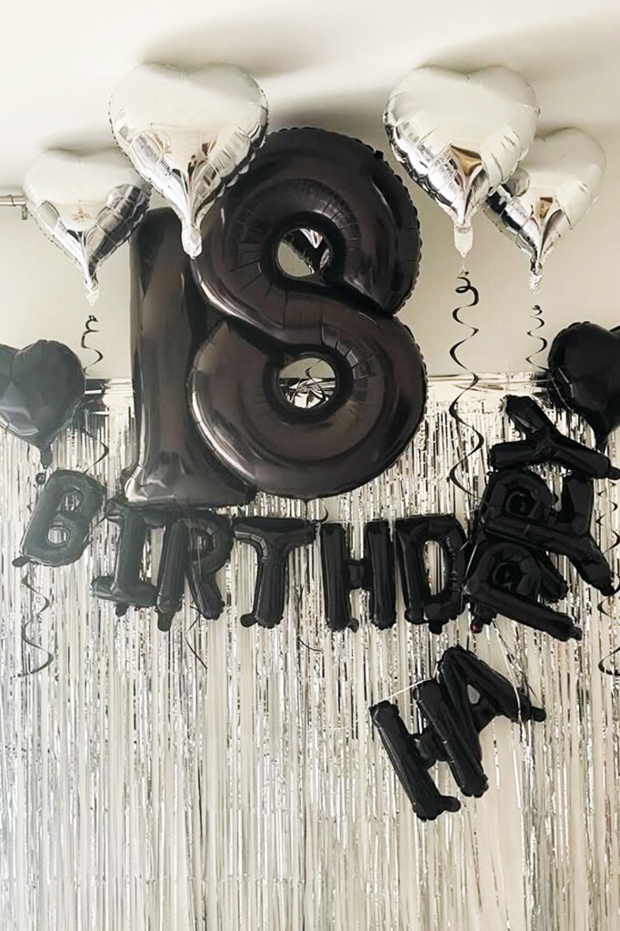 Beysüs Siyah 18 Rakam Folyo Balon 80 cm - 3