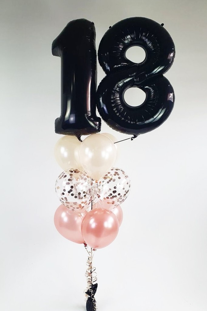 Beysüs Siyah 18 Rakam Folyo Balon 80 cm - 4