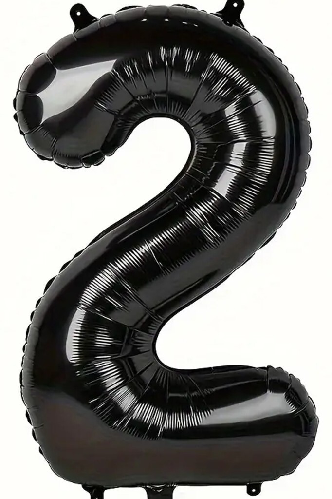 Beysüs Siyah 2 Rakam Folyo Balon 80 cm - 1