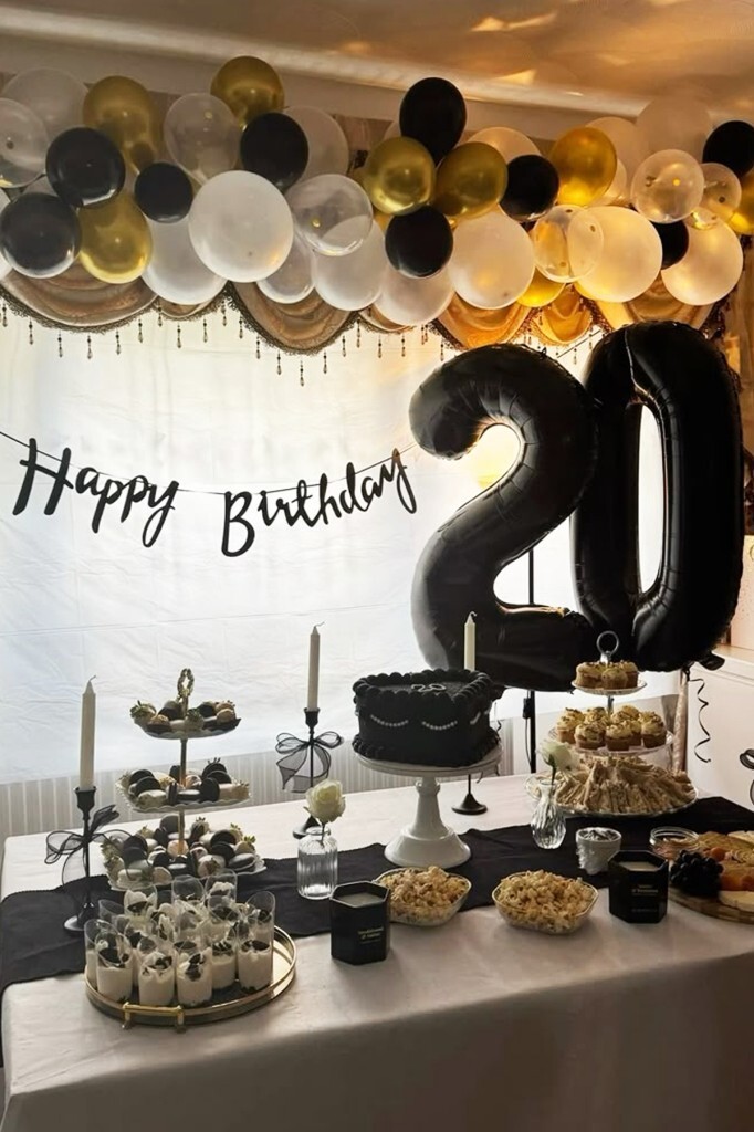 Beysüs Siyah 20 Rakam Folyo Balon - 5