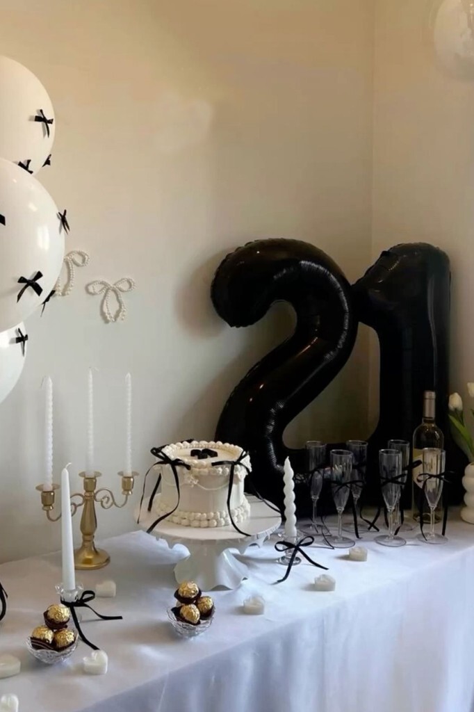 Beysüs Siyah 21 Rakam Folyo Balon - 2